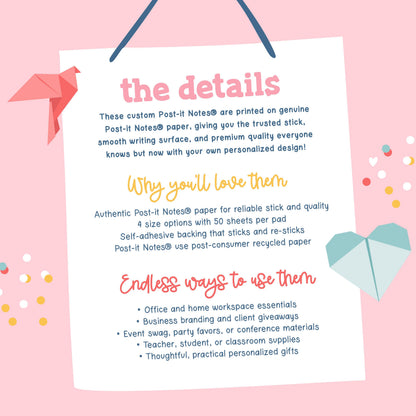 Pastels and Paper Post-It Notes