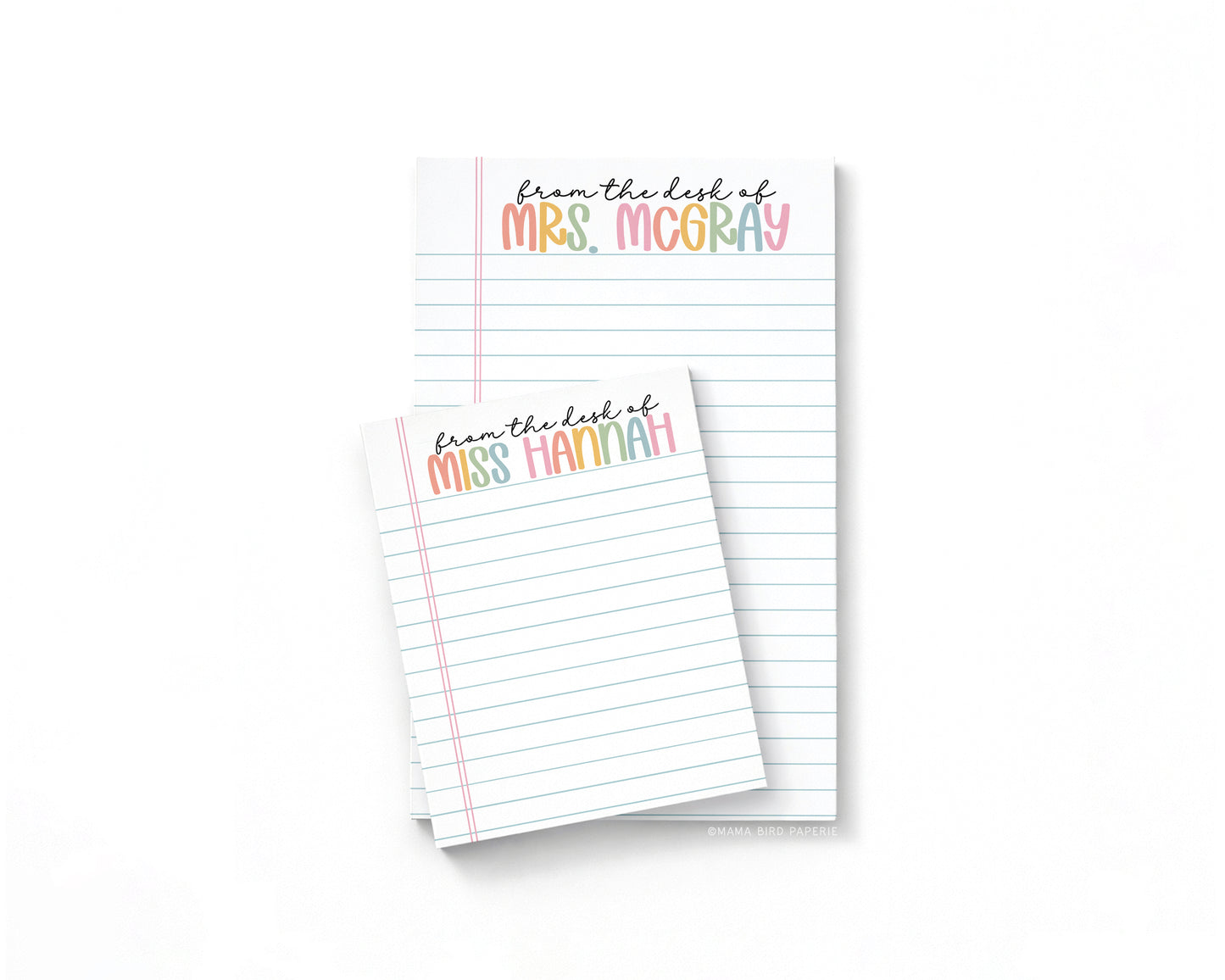 Paper and Pastels: Personalized Standard Notepad