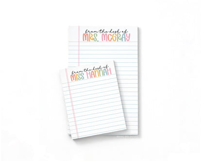 Paper and Pastels: Personalized Standard Notepad