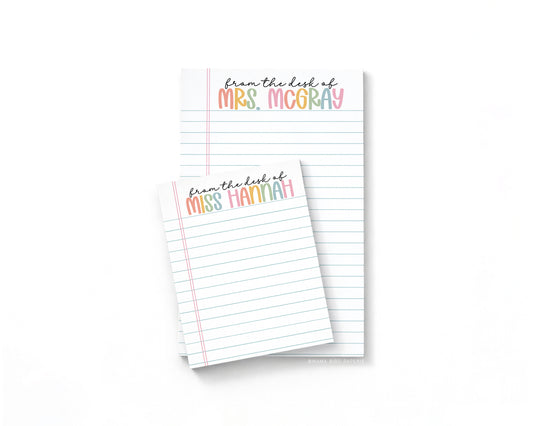 Paper and Pastels: Personalized Standard Notepad