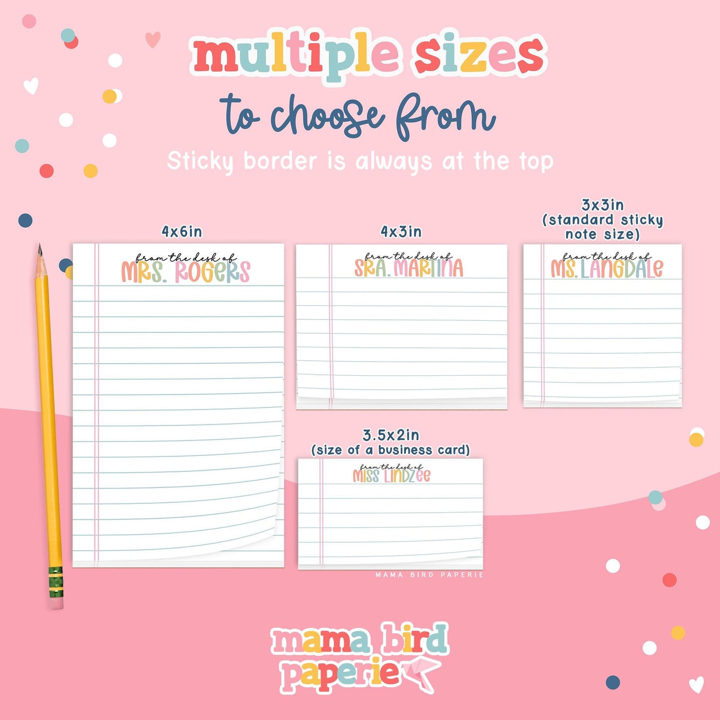 Pastels and Paper Post-It Notes