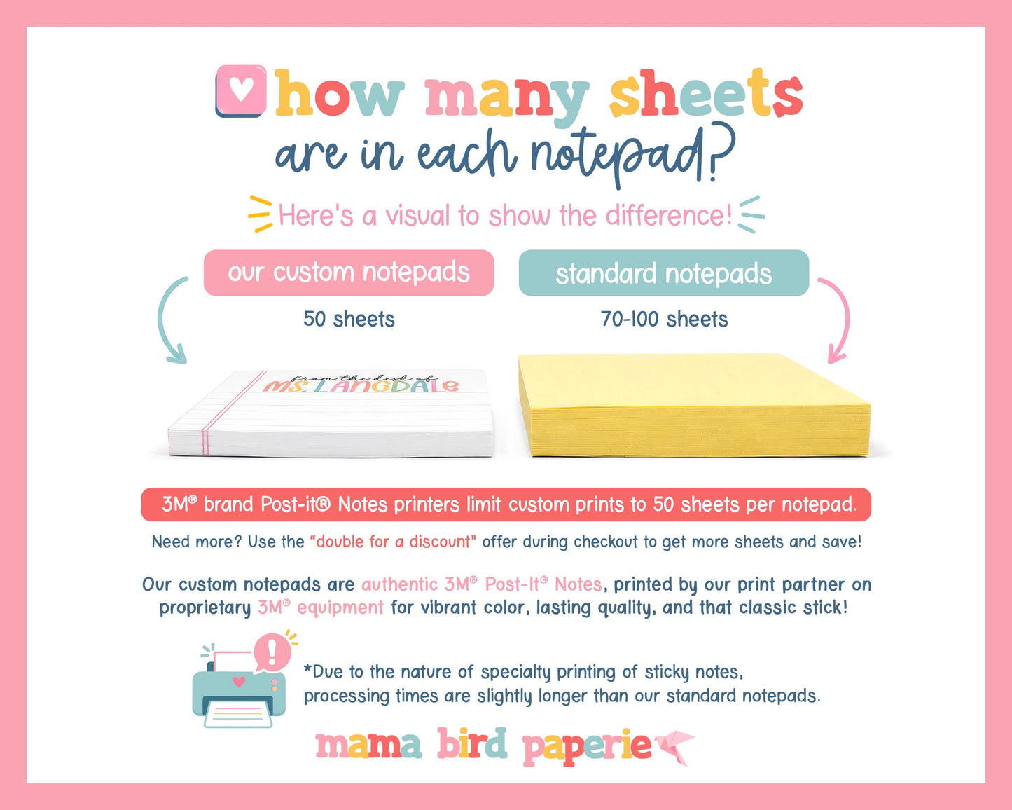Pastels and Paper Post-It Notes