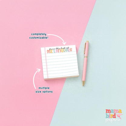 Pastels and Paper Post-It Notes